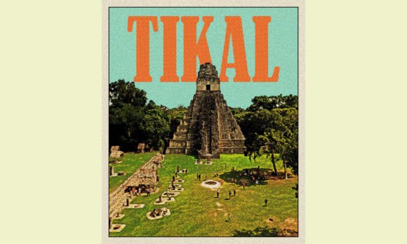 Download Tikal Vintage Travel Poster - Travel Collection