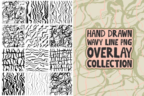 Download Hand Drawn Wavy Lines PNG Overlay Set - Hand drawn Collection