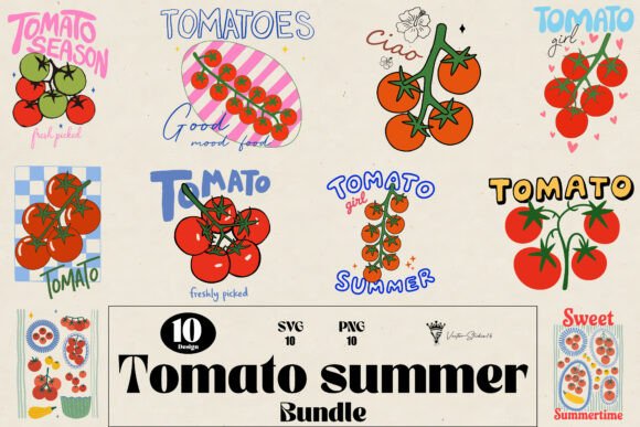 Download Tomato Summer SVG PNG Bundle - Bundle Collection