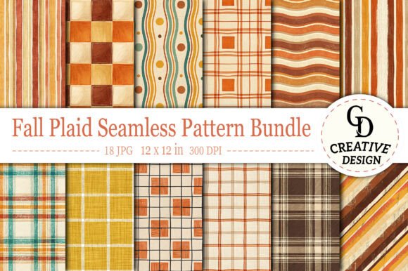 Download Fall Plaid Seamless Pattern Bundle - Bundle Collection