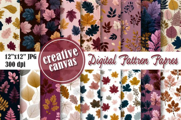 Download Autumn Leaves Seamless Pattern Bundle - Bundle Collection