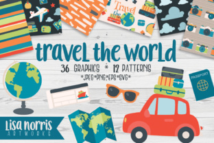 Download Travel the World Clip Art Graphics, Patterns - Travel Collection