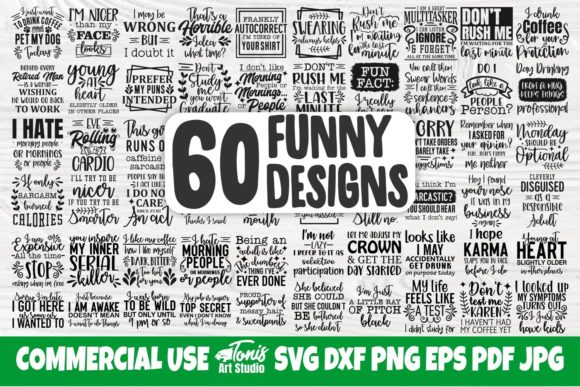 Download Funny Quotes Svg Bundle | 60 Designs - Bundle Collection