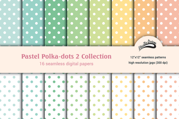 Download Pastel Polka Dots Digital Paper Bundle - Bundle Collection