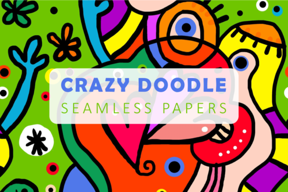 Download Seamless Crazy Hand Drawn Doodle Papers - Hand drawn Collection