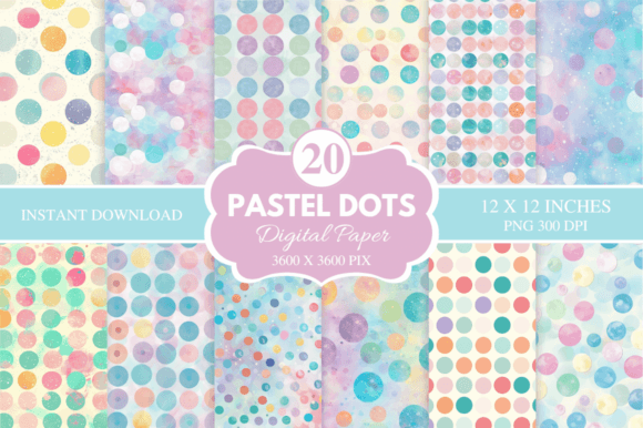 Download Pastel Dots Digital Paper Bundle - Bundle Collection