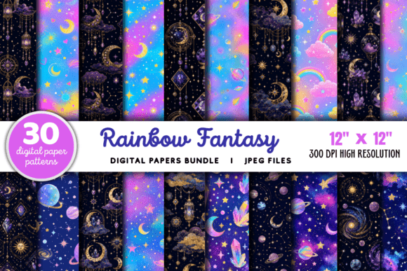 Download Rainbow Fantasy Background Bundle - Bundle Collection