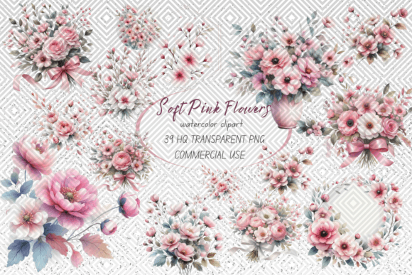 Download Soft Pink Flowers Clipart - Soft pink Collection