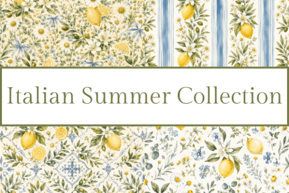 Download Italian Summer Lemon Floral Bundle - Bundle Collection