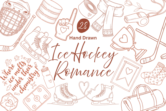 Download Hand Drawn Ice Hockey Romance Clipart - Hand drawn Collection